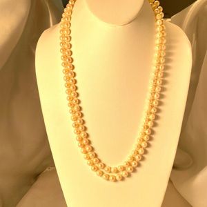 Japanese white Akoya 5.5 mm pearls 50 inch long strand of pearls *not freshwater